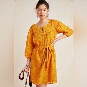 Anthropologie Treva Embroidered Tunic Mini Dress Size XS in great condition!